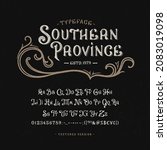 font southern province. craft... | Shutterstock .eps vector #2083019098