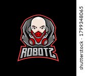 Robot Head Mascot Logo For...