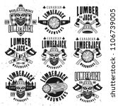 lumberjack vintage black on... | Shutterstock .eps vector #1106739005