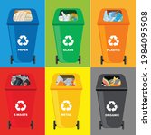 containers for recycling waste... | Shutterstock .eps vector #1984095908