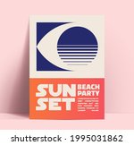 summer sunset beach party... | Shutterstock .eps vector #1995031862