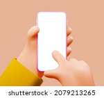 smartphone in cartoon hand... | Shutterstock .eps vector #2079213265