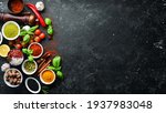 Set Of Colored Spices In Bowls...