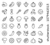 vegetable icon set 2 2  line... | Shutterstock .eps vector #1079463515