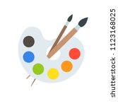color palette and paint brush ... | Shutterstock .eps vector #1123168025