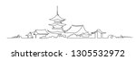 japanese buddhist temple... | Shutterstock .eps vector #1305532972