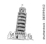 Italian Landmark Piza Tower  ...