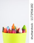 close up wax crayon on white... | Shutterstock . vector #1172936182