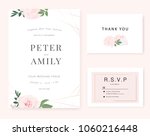 wedding invitation card with... | Shutterstock .eps vector #1060216448