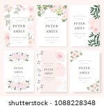 vector template set. wedding... | Shutterstock .eps vector #1088228348