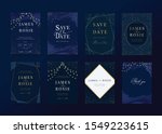set of navy blue universe... | Shutterstock .eps vector #1549223615
