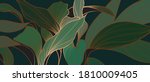 floral seamless emerald green ... | Shutterstock .eps vector #1810009405