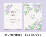 wedding invitation card template | Shutterstock .eps vector #688457998