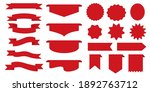 set of red label icons. red... | Shutterstock .eps vector #1892763712