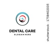 dental care clinic logo... | Shutterstock .eps vector #1758402035