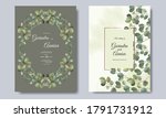 eucalyptus wedding invitation... | Shutterstock .eps vector #1791731912