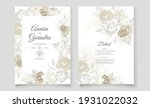  beautiful floral frame wedding ... | Shutterstock .eps vector #1931022032