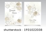  beautiful floral frame wedding ... | Shutterstock .eps vector #1931022038
