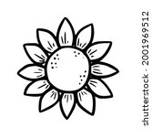 hand drawn garden sunflower.... | Shutterstock .eps vector #2001969512