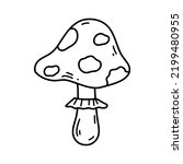 Hand Drawn Doodle Of Fly Agaric....
