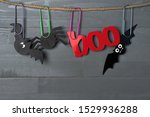 Halloween bats  spider and red 