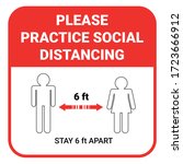 practice social distancing ... | Shutterstock .eps vector #1723666912