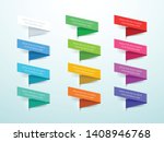ribbon labels 3d set of 12... | Shutterstock .eps vector #1408946768