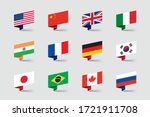 world flags 3d folded paper... | Shutterstock .eps vector #1721911708