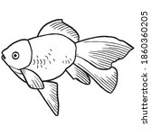 Goldfish Sketch Vector Clipart Image - Free Stock Photo - Public Domain 