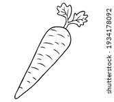carrot line vector illustration ... | Shutterstock .eps vector #1934178092