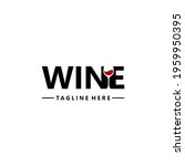wine minimalist vector logo... | Shutterstock .eps vector #1959950395