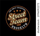 street team the only champion... | Shutterstock .eps vector #1996092272