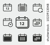 calendar vector icons set.... | Shutterstock .eps vector #1023913048