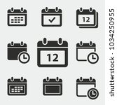 calendar vector icons set.... | Shutterstock .eps vector #1034250955
