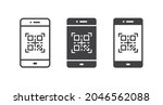scan qr code icon. vector... | Shutterstock .eps vector #2046562088