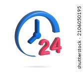 24 hours service icon. simple... | Shutterstock . vector #2106050195