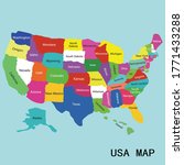 colorful usa map with states... | Shutterstock .eps vector #1771433288