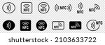 set nfc wireless payment icons... | Shutterstock . vector #2103633722