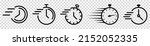 quick time icon set. vector... | Shutterstock .eps vector #2152052335