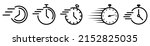 speed timer icon set. vector... | Shutterstock .eps vector #2152825035