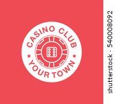 casino club emblem flat icon on ... | Shutterstock .eps vector #540008092