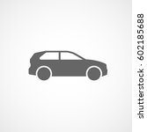 car flat icon on white... | Shutterstock .eps vector #602185688