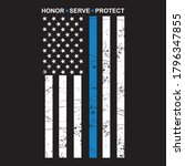 honor serve protect thin blue... | Shutterstock .eps vector #1796347855