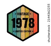 1978 vintage retro limited... | Shutterstock .eps vector #2144362255