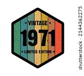1971 vintage retro limited... | Shutterstock .eps vector #2144362275
