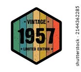 1957 vintage retro limited... | Shutterstock .eps vector #2144362285