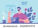 visit our website illustration... | Shutterstock .eps vector #2020091975
