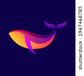 abstract colorful whale logo... | Shutterstock .eps vector #1967468785