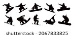 vector set silhouettes of...