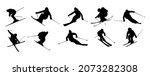 vector set silhouette of a... | Shutterstock .eps vector #2073282308